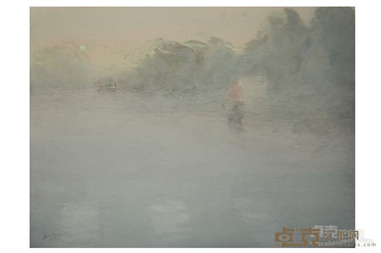 卓晓光《雨季No.51》45x75cm 纸本水彩 2015年