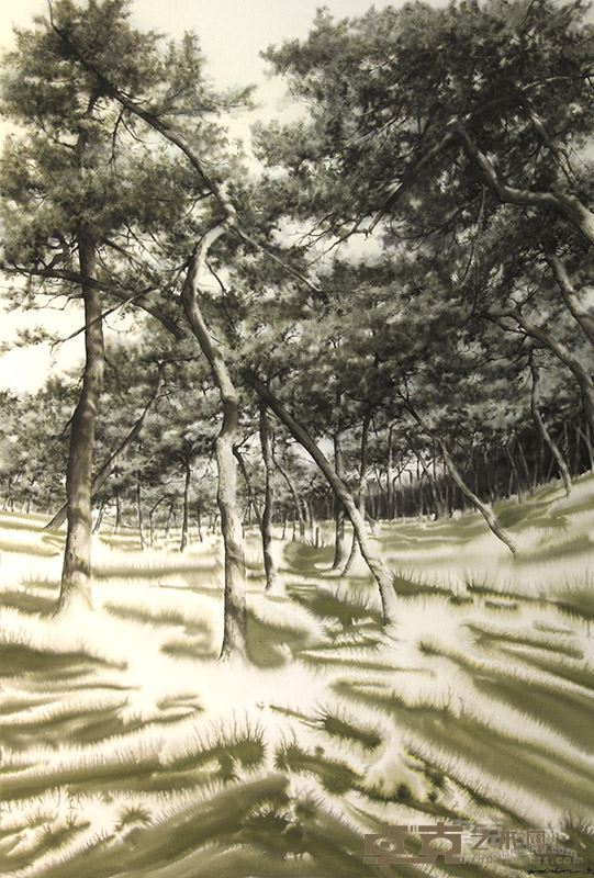 赵龙《傲骨25》150x100cm 纸上水彩 2015
