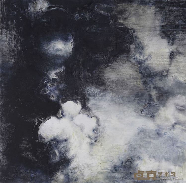 谢菲《眸》106x106cm  纸本水彩  2014