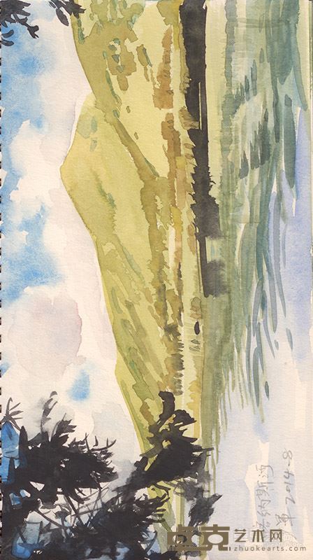 王少军 《喀纳斯河上午后的阳光》16.3*27cm 2014