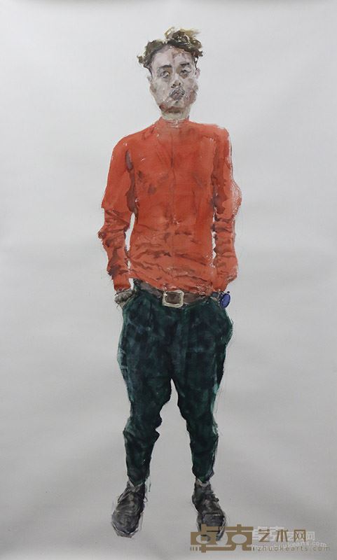 王辉宇《我的学生》系列之二  180x108cm  纸本水彩   2015年