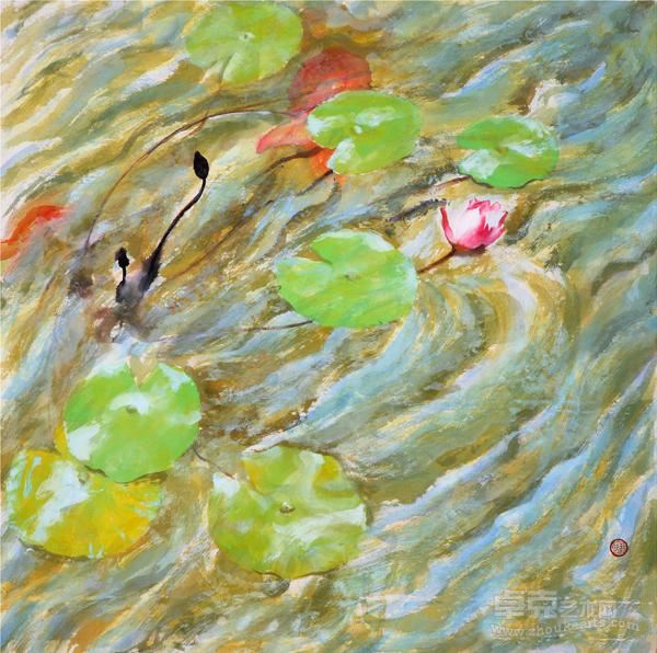 《微风吹过》 80x80cm