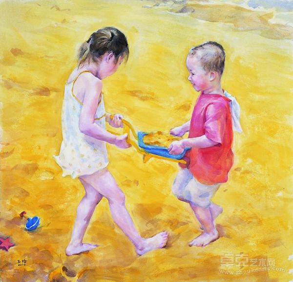 《沙与沫》 80x80cm