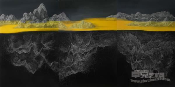 《我们到哪里去？》周杰 布面油画 180x360cm 2014