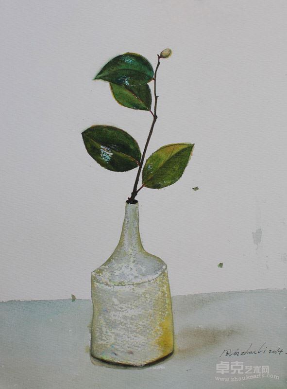 白茶_36×26cm_康颂阿诗手工水彩纸,丙烯,墨汁,铅笔_2014