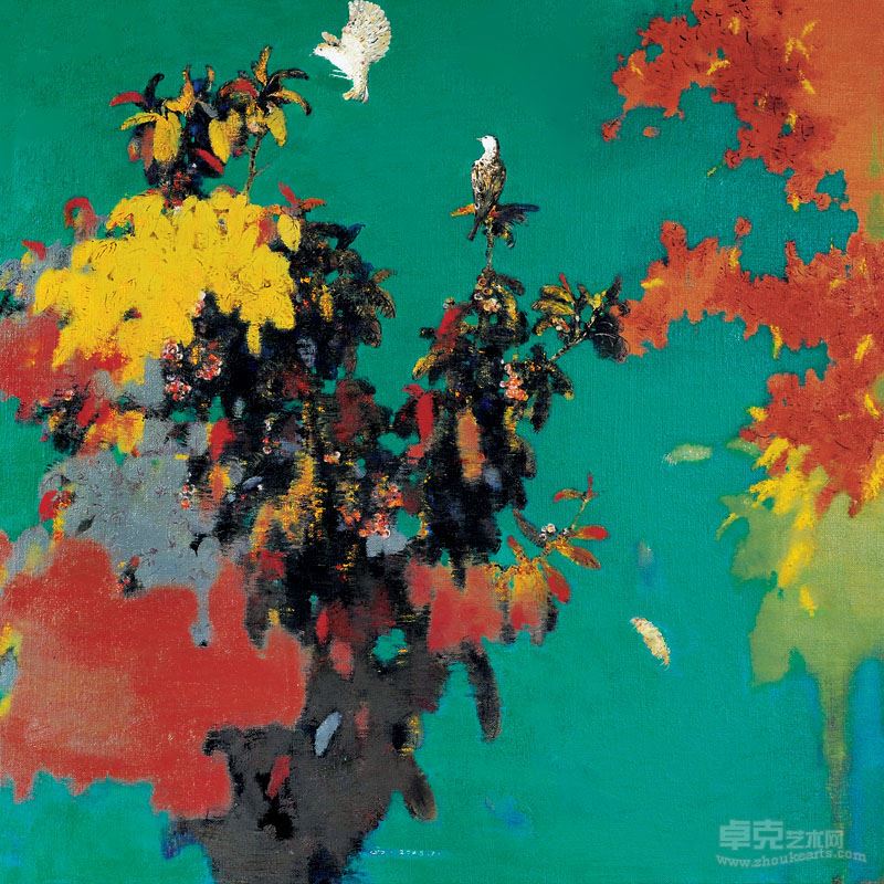 《秋山》 2008年  120×120cm