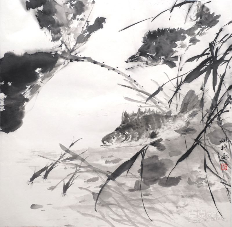 姚利《鱼乐图》