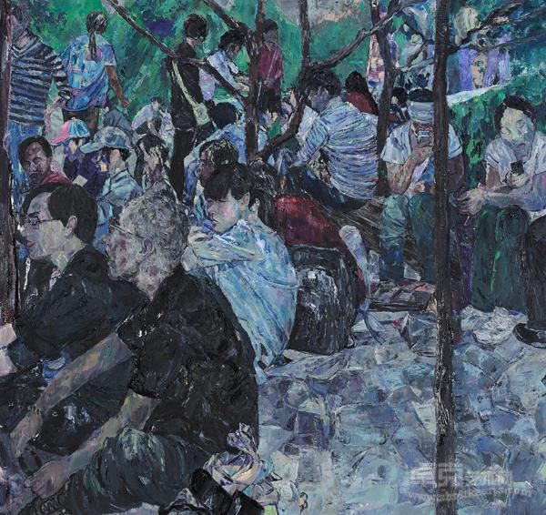 《闲暇》李永华 119cm×130cm