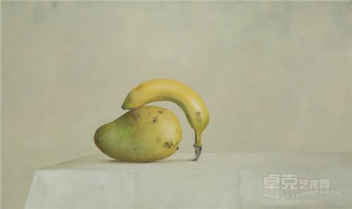 《芒果和香蕉》丙烯，画于亚麻布上 41x69cm 2015年