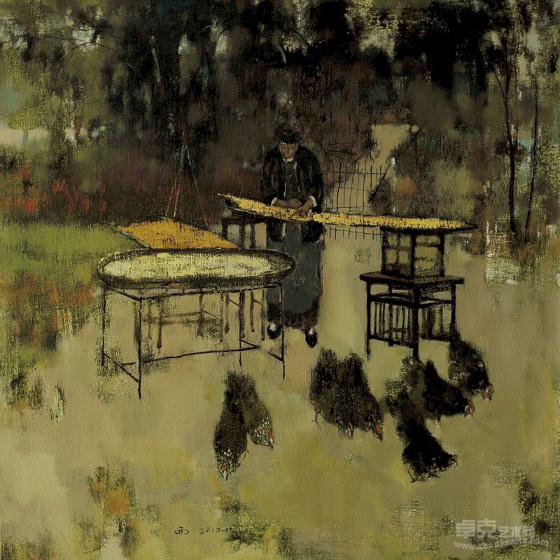 201011晒暑干80×80cm