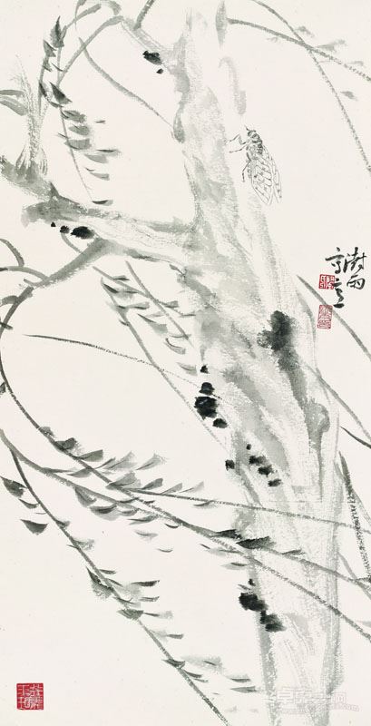 墨花工虫屏7  纸本水墨