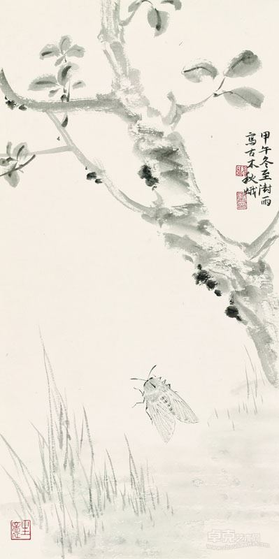 墨花工虫屏2  纸本水墨