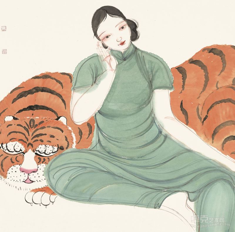 马兆琳 仕女小品一