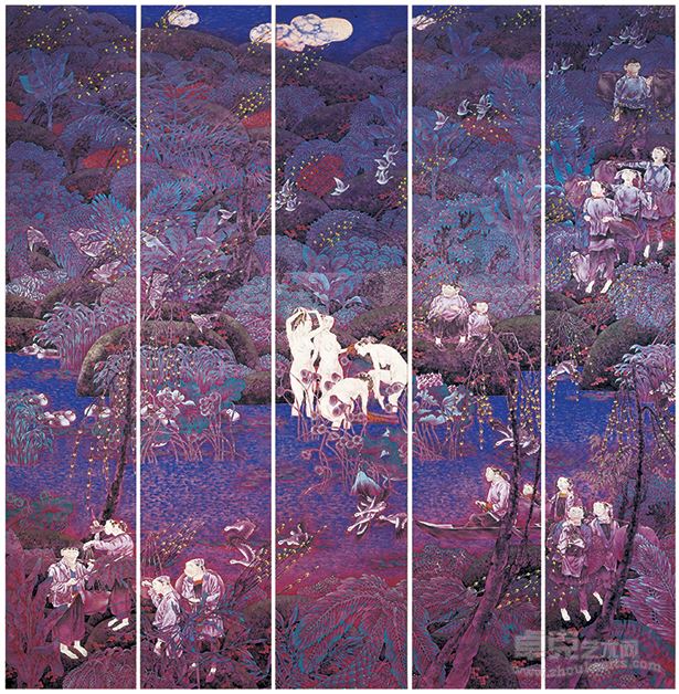 暖月亮 作者：陈孟昕 规格：220×230cm