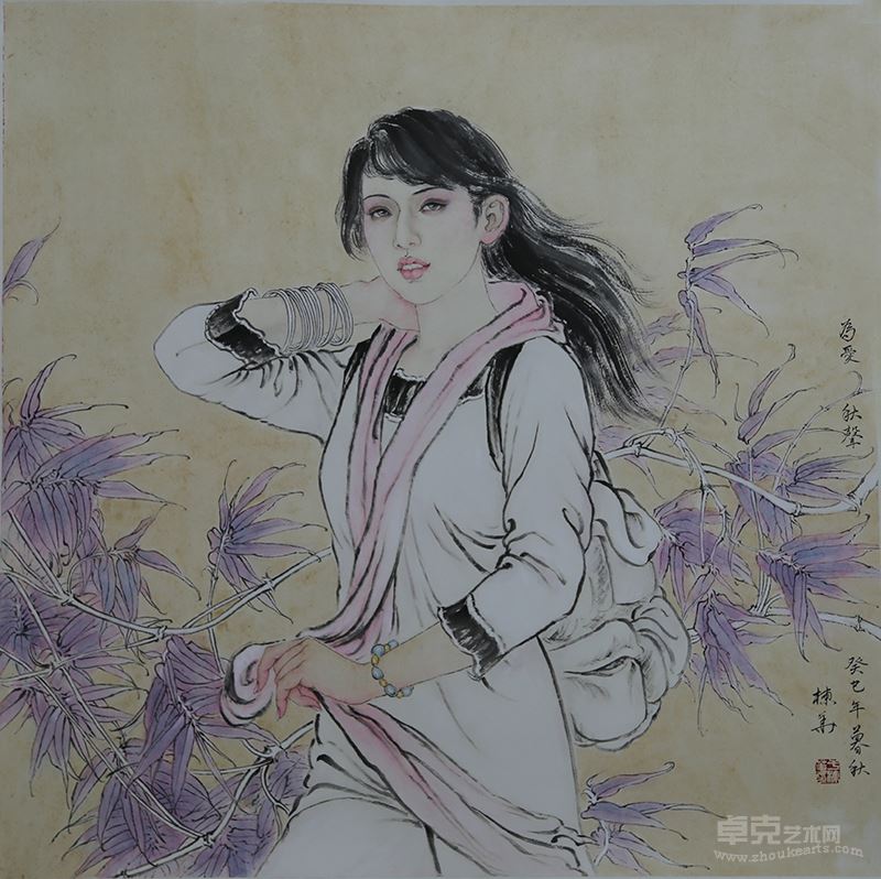 《为爱秋声》2013 69x69cm 于栋华