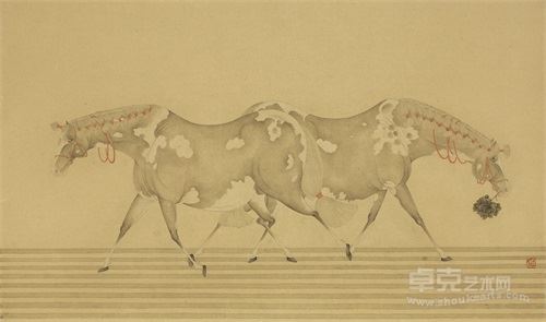 王斌  惜双双  纸本工笔 40.5cm×69cm 2014年