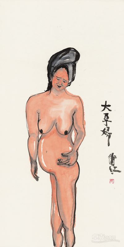 大孕妇   138x68cm   纸本水墨  2013