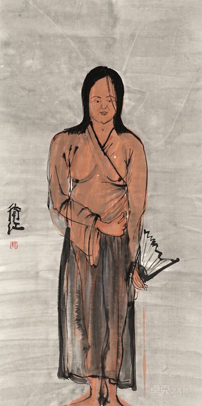 独立 Standing alone  136×68cm ◎ 纸本水墨 ink on paper ◎ 2014年
