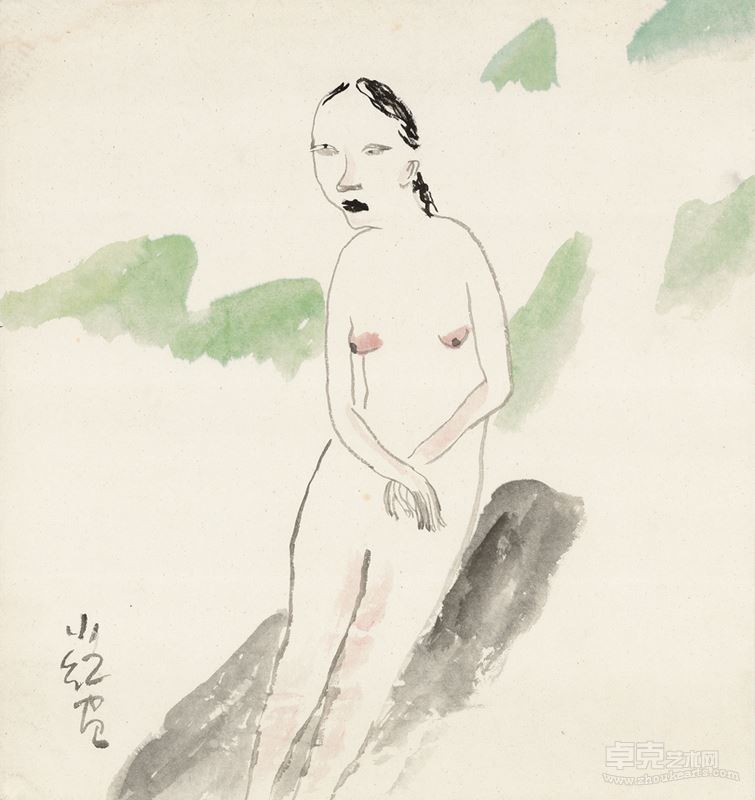 浮云Floating clouds  47.3×44.5cm  纸本水墨 ink on paper1993