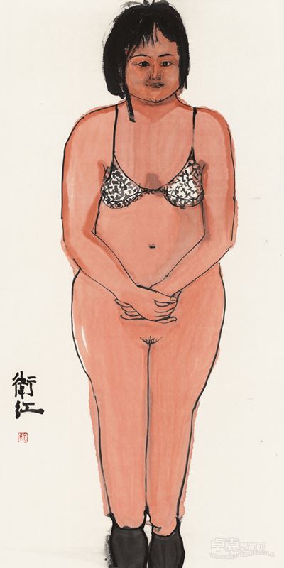 女人 Woman ◎ 138×68cm ◎ 纸本水墨 ink on paper ◎ 2013年