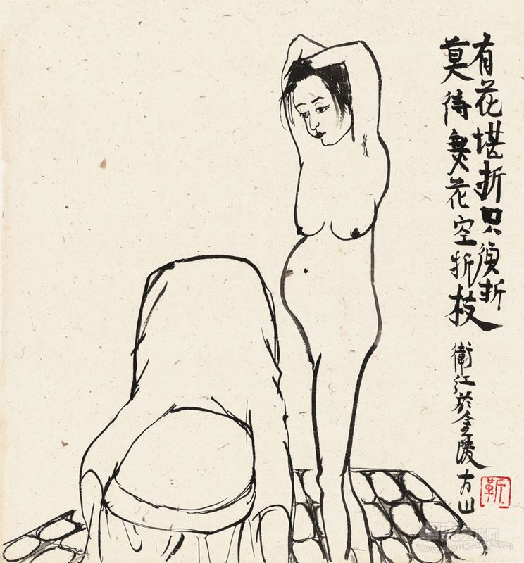 折枝图 Grasp it when it is time ◎ 43×40cm ◎ 纸本水墨 ink on paper ◎ 2014年