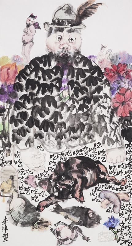 巴伐利亚帽子 Bavarian hat ● 180×98cm ● 纸本水墨 ink on paper ● 2014年