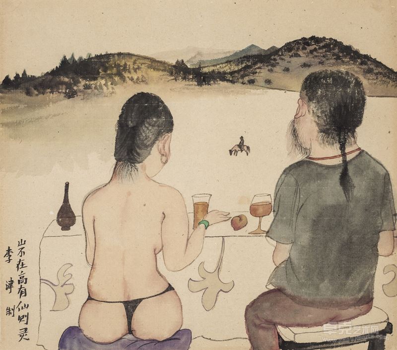 山不在高 纸本设色  43cmX38cm 2013 年