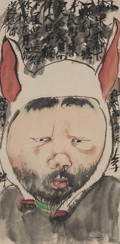 头像系列十一 Head series No.11 ● 70×34cm ● 纸本水墨 ink on paper ● 2014年