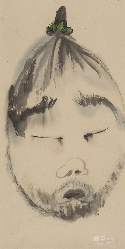 头像系列五 Head series No.5 ● 70×34cm ● 纸本水墨 ink on paper ● 2014年