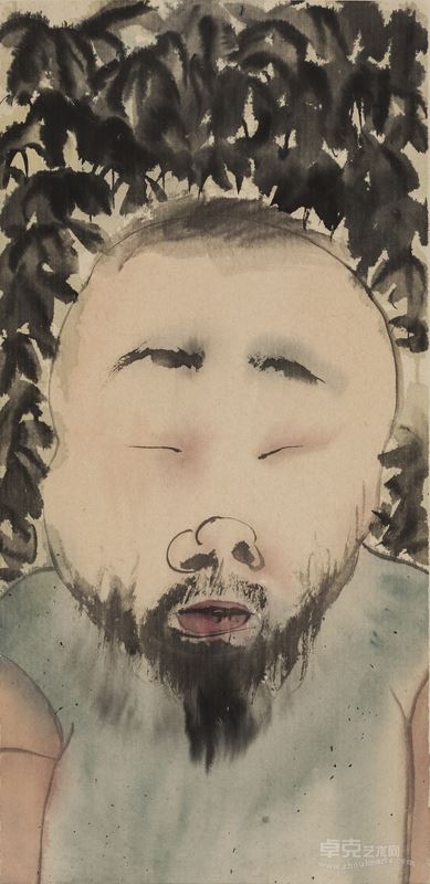 头像系列一 Head series No.1 ● 70×34cm ● 纸本水墨 ink on paper ● 2014年 163