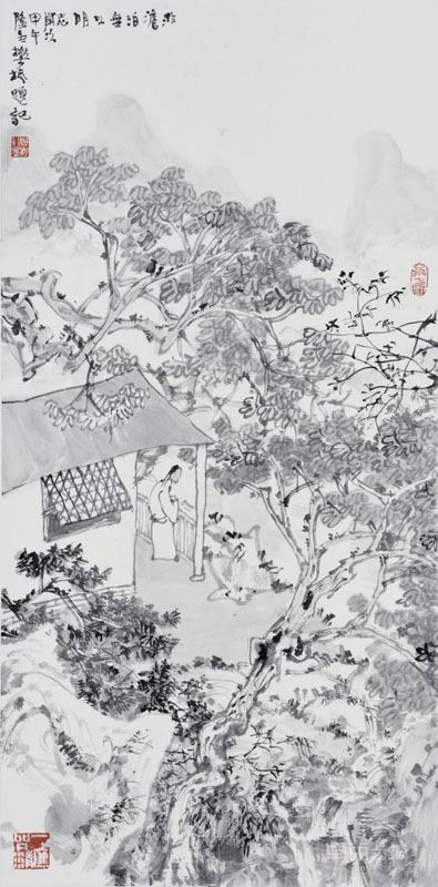 非淡泊无以明志/35×70cm/纸本水墨