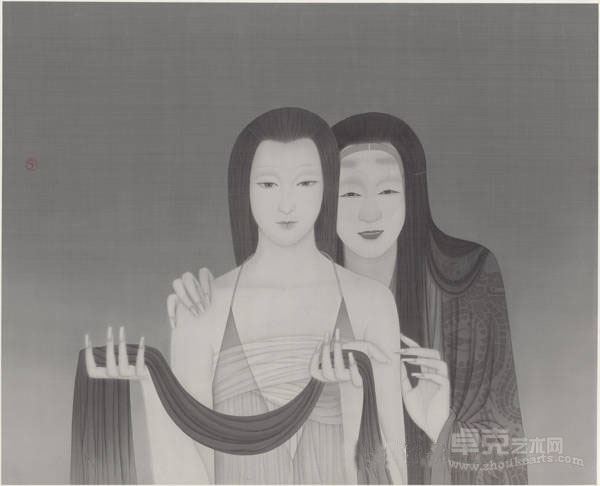 杨宇作品 《逆数》65.2cm×80.7cm 绢本 2014年