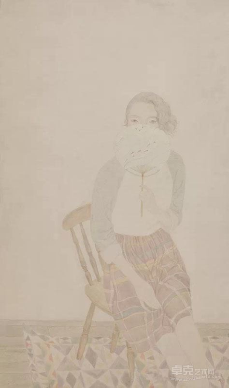 邓先仙作品《女孩肖像系列》75cm×45cm 2014年