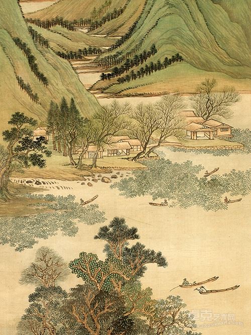 王翚《采菱图轴》