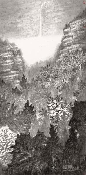 春季风景之三 崔见 138cm×68cm 2012年作