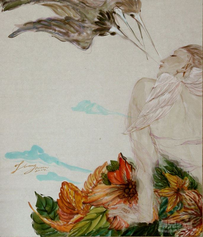 黄欢 人-鸟  2008年