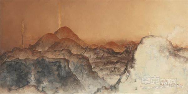 灰色16号 150×300cm 布面油画 2013 苏新平