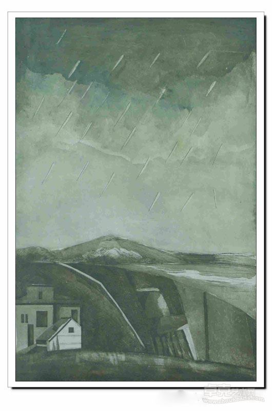 《楼台烟雨中》 40×60CM 铜版2009