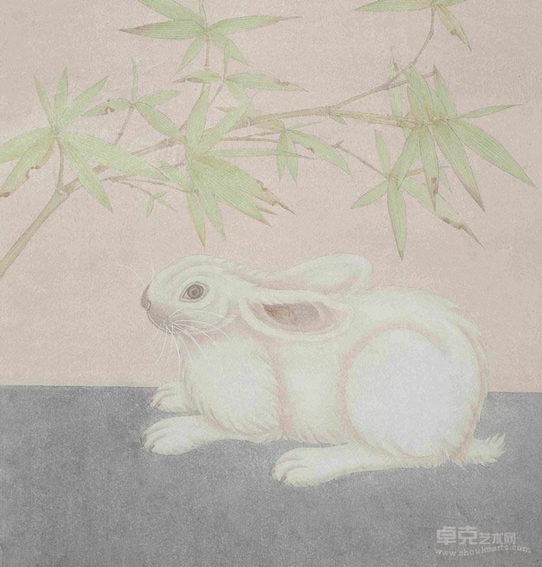 绿竹入幽径 66X66纸本设色2014