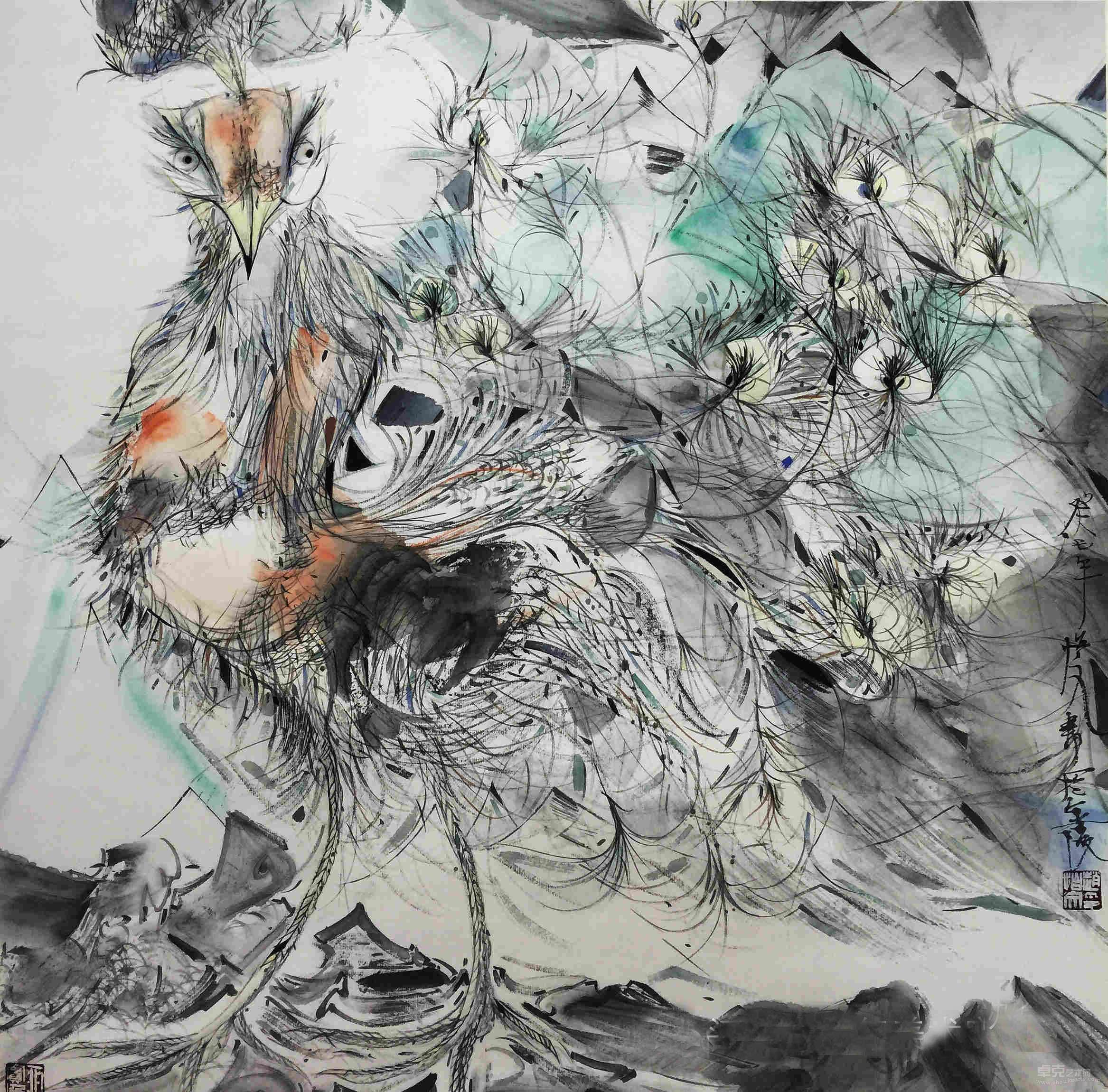 赵怡文 行舞 69×69cm 纸本 2014年