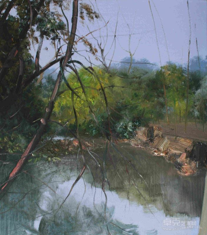 张立影 溪边小景之三50X60CM布面油画2014年