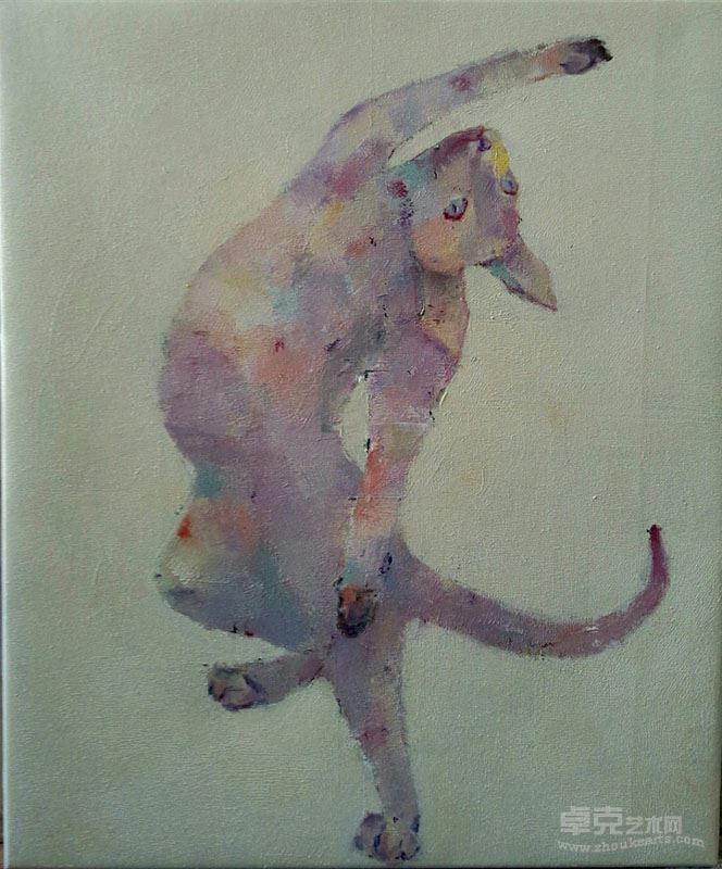 《瑜伽系列之一》 布面丙烯   50cmx40cm   翁文辉   2014年