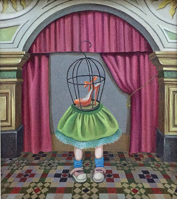 梁淑贤《解放物欲NO.3》+布上油画+70x60cm+2015年