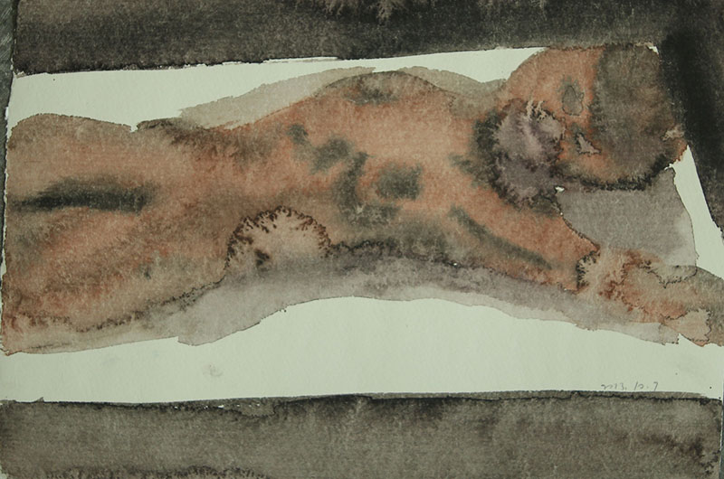 陈缘《被消遣的灵魂》 20x28cm  2013 纸本水彩