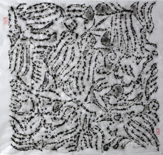 创世纪The Genesis 1 75x75cm 纸上拓片Rubbing 2015