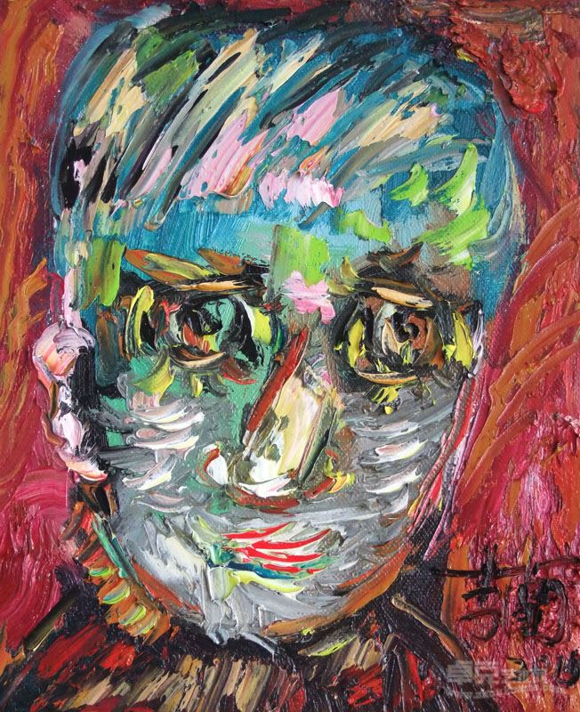 自画像24x33cm布面油画2015年