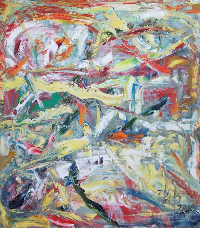 无题4号70x62cm布面油画2015年