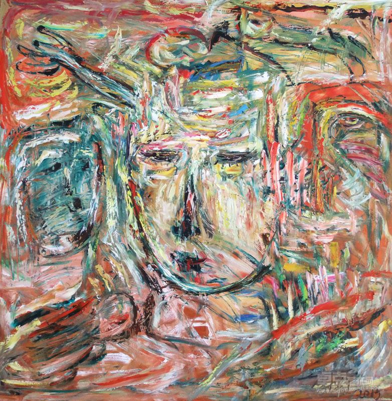 怀念 150x150cm布面油画2015年
