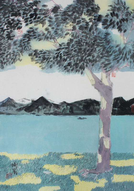 谢岩 一树光阴 75x55cm 2015年 纸本水墨