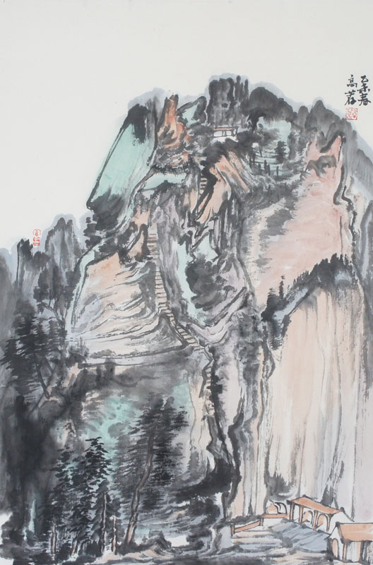 高荐 山水之间系列 69x46cm 2015年 纸本水墨